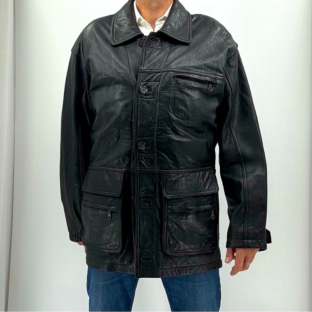Vintage 90’s Danier Canada Genuine Leather  Thinsulate Bomber Jacket Coat - Picture 2 of 15